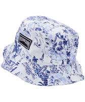 Linen Bucket Hat Riviera Ink front view