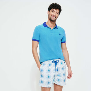 Hypno Shell Badeshorts mit Stickerei für Herren – Limitierte Serie Glacier Details Ansicht 4