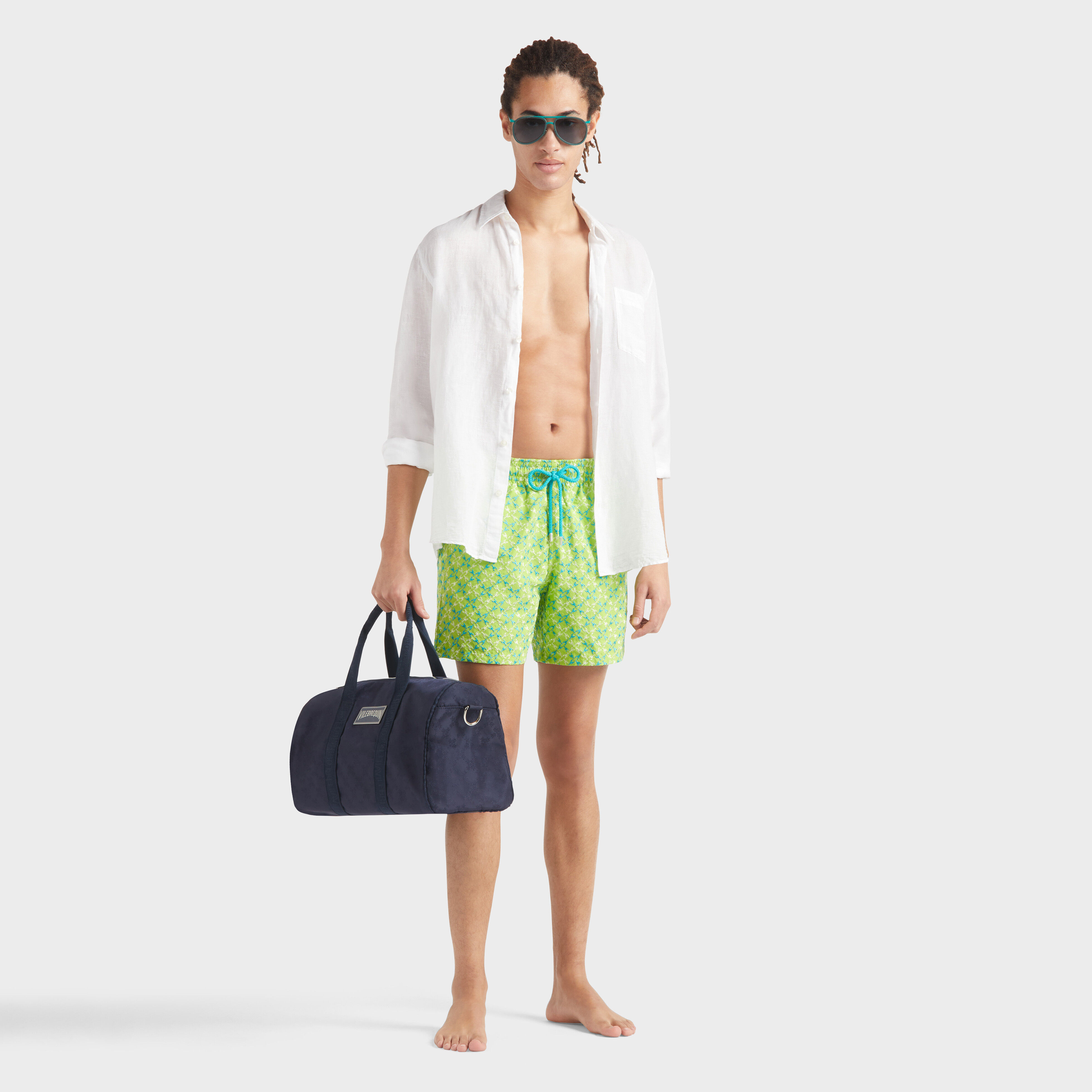 Men Swim Shorts Embroidered Homard Pixel | Vilebrequin