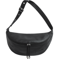 Medium Leather Belt Bag Black 正面图