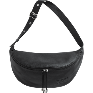 Medium Leather Belt Bag Black front view