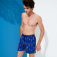 Men Classic Embroidered - Men Swimwear Embroidered Giaco Elephant - Limited Edition, Batik blue details view 2