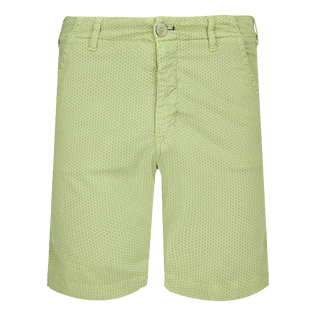 Bermuda chino uomo con stampa Micro Flowers Citronella vista frontale