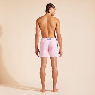 Men Swim Shorts Solid Marshmallow back worn view