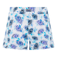 Shorty de bain femme ceinture plate Flash Flowers Purple blue vue de dos