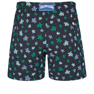 Micro Ronde Des Tortues Rainbow Badeshorts mit Stickerei für Herren – Limitierte Serie Schwarz Rückansicht