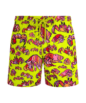 Men Ultra-light and packable Swim Shorts Hermit Crabs Chartreuse front view
