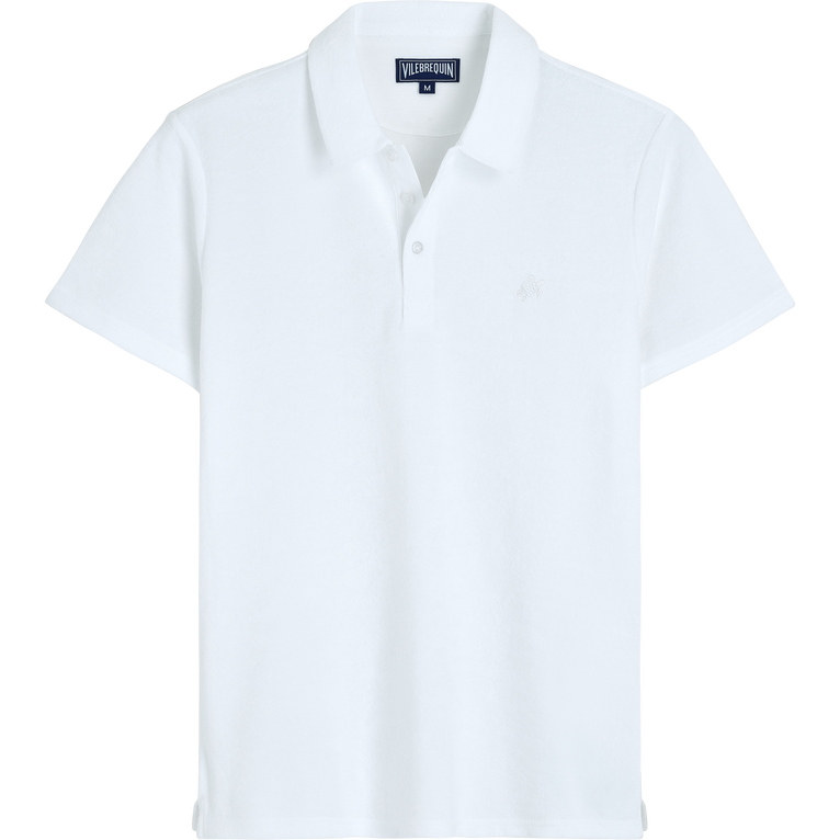 Polo En Coton Éponge Organique Homme Uni - Phoenix - Blanc