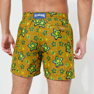 Men Swim Shorts Embroidered Stars Gift - Limited Edition Bark back worn view