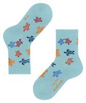 Calcetines con estampado Rondes des Tortues Multicolores para niños: Vilebrequin x Falke Acqua vista frontal