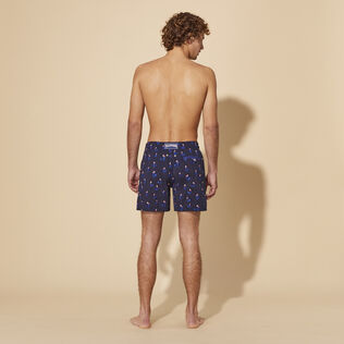 Men Swim Shorts Embroidered Cocorico ! - Limited Edition Ink back worn view