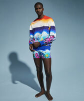 Men Cotton Sweatshirt Mareviva - Vilebrequin x Kenny Scharf Multicolor front worn view