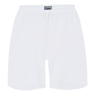 Women Terry Shorts Solid White back view