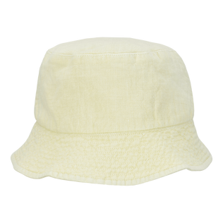 Linen Bucket Hat Mineral Dye Lemongrass back view