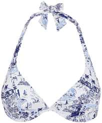 Women Underwire Bikini Top Riviera Ink front view