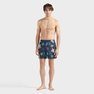 Maillot de bain ultra-léger et pliable homme Tortues Multicolores Noir vue portée de face