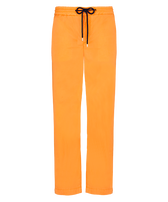 Pantaloni joggers uomo in popeline di Tencel Carota vista frontale