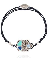 Kids String Enameled Turtle Bracelet - Vilebrequin x Gas Bijoux Black front view