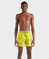 Men Swim Trunks Embroidered Medusa Flowers - Limited Edition Sun front worn view