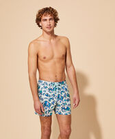 Men Stretch Short Swim Trunks Hermit Crabs Thalassa front worn view