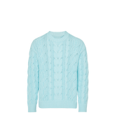 Herren Zopfmuster-Baumwollpullover Thalassa Vorderansicht