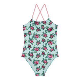 Girls One-piece Swimsuit Provencal Turtle Thalassa front view