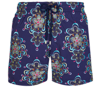 Men Swim Trunks Embroidered Kaleidoscope - Limited Edition Sapphire front view