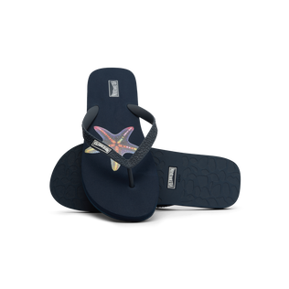 Chanclas con estampado Disco Stars para hombre Azul marino detalles vista 4