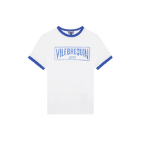 Camiseta en algodón orgánico con logotipo bicolor para niño Marrakech vista frontal