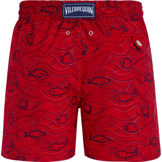 Aquarium Badeshorts mit Stickerei für Herren – Limitierte Serie Moulin rouge Rückansicht