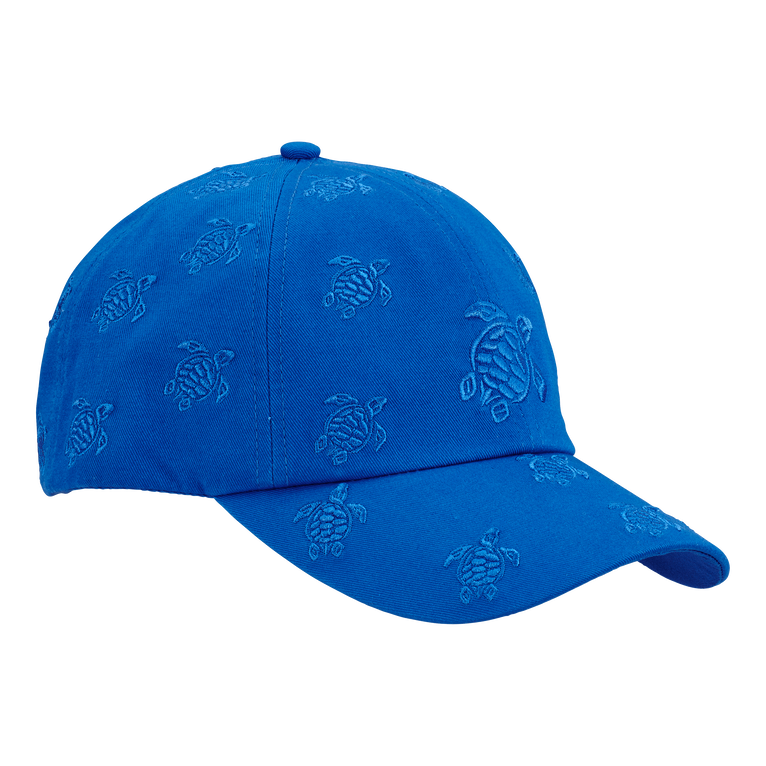 Embroidered Cap Ronde Des Tortues All Over - Castile - Blue