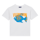 Camiseta de algodón con estampado VBQ Fish para niño Blanco vista frontal