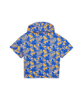 Boys Organic Cotton T-shirt Octopus all over Mango front view