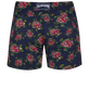 Bañador elástico con cintura plana y estampado Provencal Turtles para hombre Azul marino vista trasera