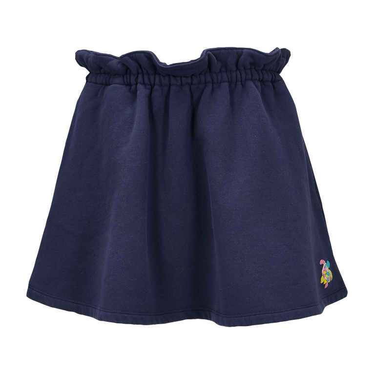 Girls Cotton Skirt Solid - Skirt - Gavy - Blue - Size 12 - Vilebrequin