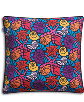 Pillowcase Noumea Sea Shells Navy front view