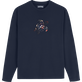 Men Cotton T-Shirt Solid Navy front view