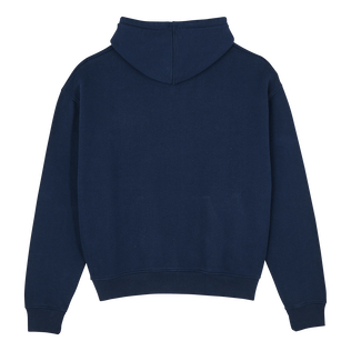 Sudadera con capucha con estampado LA/St. Tropez para hombre - Vilebrequin x Highsnobiety Azul marino vista trasera