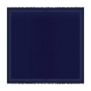 Turtle Monogram Scarf Midnight front view