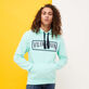 Solid Kapuzenpullover aus Baumwolle für Herren Lagune Details Ansicht 3