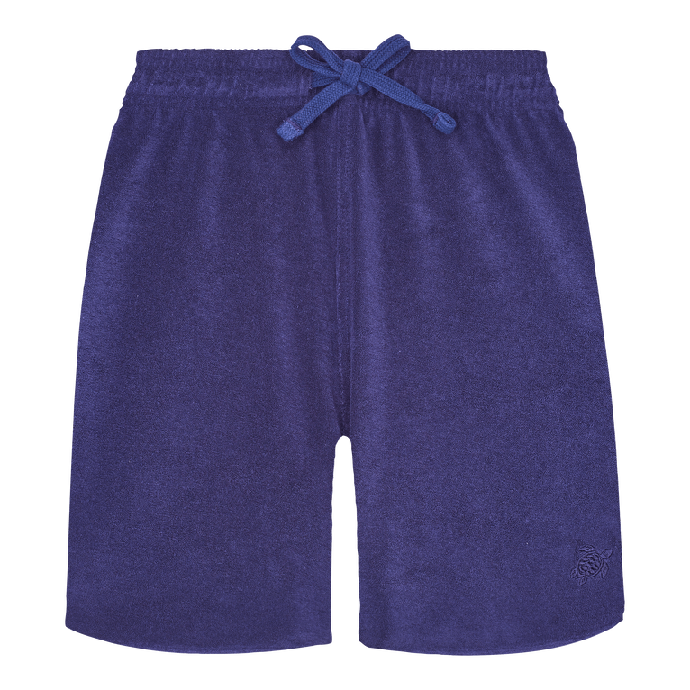 Short En Éponge Uni Femme - Fauna - Bleu