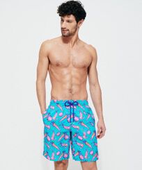 Maillot de bain long ultra-léger et pliable homme Crevettes et Poissons Curacao vue portée de face