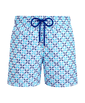 Men Swim Shorts Embroidered Homard Pixel - Limited Edition White front view