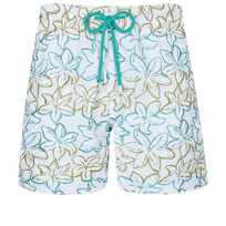 Bañador con bordado Raiatea para hombre - Edición limitada Blanco vista frontal