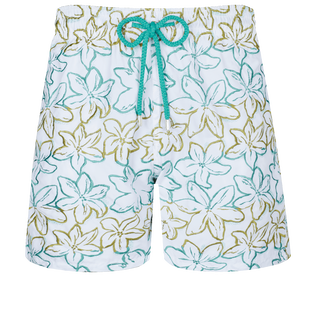 Bañador con bordado Raiatea para hombre - Edición limitada Blanco vista frontal