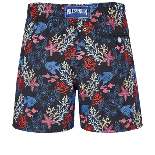 Men Swim Trunks Embroidered Fond Marins - Limited Edition Black back view