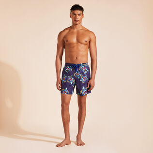 Men Swim Trunks Vendôme Turtles Midnight front worn view
