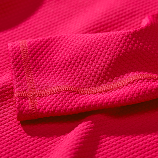 Kids Rashguard Textured Solid Fuchsia details view 1