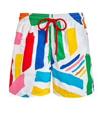 Costume da bagno stretch uomo Dazzle - Vilebrequin x JCC+ - Edizione limitata Bianco vista frontale