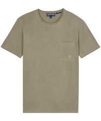 Men Organic Cotton T-shirt Solid Eucalyptus vista frontal